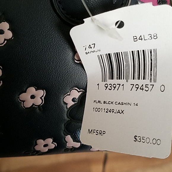 Coach Cashin Carry Tote 14 Blocked Floral / Blue - Picture 8 of 8